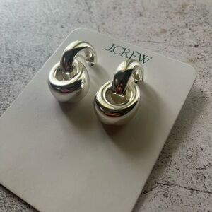 NWT JCREW Statement Silver earrings